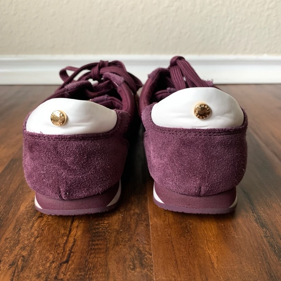 MICHAEL MICHAEL KORS Gold Accent Burgundy Fashion Sneakers - Picture 5 of 8